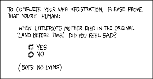 XKCD comic: a new CAPTCHA approach